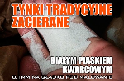 Tynki zacierane piaskiem kwarcowym